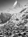 Morning Town View with Matterhorn  Zermatt  Valais  Wallis  Switzerland
