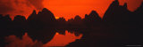 Panoramic of Guilin  Yangshao Li River  Limestone Mountains  China