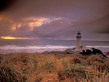 North Head Lighthouse at Sunset  Fort Canby State Park  Washington  USA