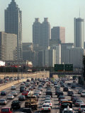 Traffic Backs up on the Downtown Connector in Atlanta