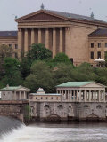 The Philadelphia Museum of Art Looms Above the Fairmount Water Works