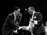 Louis Armstrong Jazz Musician  During His First Concert in Great Britain  May 1956