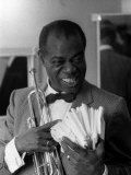 Louis Armstrong Jazz Musician  During His First Concert in Great Britain  May 1956