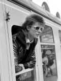 David Bowie Leaning out of Railway Carriage of Paris Boat Train at Victoria Station  July 1973