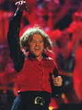 Mick Hucknall of Simply Red Performing at the Brit Awards
