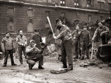 15 American Soldiers Playing Baseball Amid the Ruins of Liverpool  England 1943