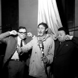 The Goons  Harry Secombe and Peter Sellers Puts Their Fingers in Their Ears as Spike Milligan Sings