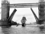 A Replica of Francis Drakes Ship the Golden Hinde Sails Down the Thames  September 1974