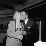 Margaret Rutherford and Sidney James at the Saville Theatre in London  1965