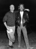Eric Clapton with Phil Collins Before the Concert at the Royal Albert Hall