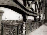 A Young Boy on Tip Toes to Get a View from the Bridge  1959