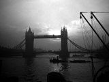 View of Tower Bridge Over the River Thames in London  1935