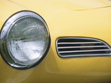 Headlight in Yellow Car