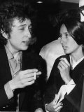 Bob Dylan American Folk Singer Arriving at Heathrow Airport with His Girlfriend Joan Baes