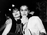 Siouxsie with the Drummer of the Culture Club at a Halloween Party in a Night Club