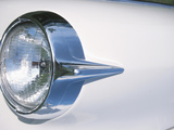 Headlight in White Car