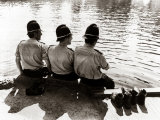 Policemen Sitting by a River on a Hot Sunny Day  July 1976