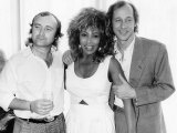 Phil Collins with Tina Turner Mark Knopfler after an All Star Lunch with Princess Michael of Kent