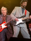 Eric Clapton and Mark Knopfler at the Nelson Mandela Concert  1988