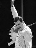 Queen Rock Group Freddie Mercury in Concert at St James Park in Newcastle  1986