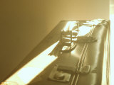 Antique Leather Suitcase in Sunlight