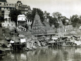 Temples on the River Ganges at Banares (Now Known as Varanasi)  India  August 1911