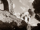 High Adventure: Children Climbing Amongst the Ruins of a Castle  1950