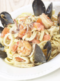 Plate of Seafood Pasta
