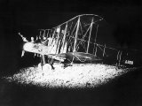 British Bi-Plane Bomber Prepares for a Night Raid During World War One  1918