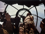 German Machine-Gunner in the Cockpit of a Bomber  Probably a Heinkel He-111