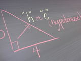 Geometry Equations and Diagram on Black Board