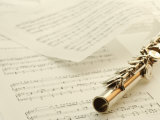 Flute on Top of Sheet Music