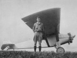 Charles Augustus Lindbergh American Aviator with His Ryan Monoplane the Spirit of St Louis