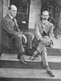 Wilbur and Orville Wright on the Steps of Their Home