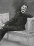 Marcel Proust French Writer Relaxing on an Ornate Sofa
