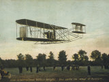 Beautiful Shot of Wilbur Wright Making a Demonstration Flight at Auvours