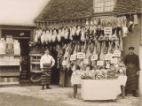 Fine Display of Meat Displayed Outside a Butcher's Shop