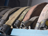 Row of Fire Hoses