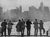 The Skyline of New York as Many First Saw It Arriving by Sea on Board The`Augustus
