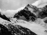 View of Zecca Peak in the Lombardian Alps  the Peak is Covered with Snow