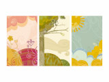 Retro Landscapes Triptych