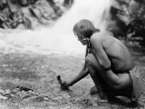 An Offering at the Waterfall  Nambe Indian