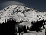 Snowy Mt Rainer  Washington  USA