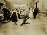 Charlie Chaplin and Edna Purviance in a Scene from One of Charlot's Movies