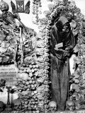 Detail of the Skeleton of a Capuchin Monk  Located in a Chapel of the Cemetery of the Capuchins