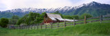 Barn below Wellsville Mountains  Mendon  Cache Valley  Utah  USA