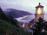 Foggy Day at the Heceta Head Lighthouse  Oregon  USA