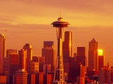 Seattle Skyline and Space Needle  Washington  USA