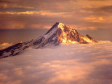Aerial of Mt Hood  Oregon Cascades  USA