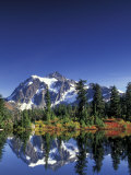 Mount Shuksan at Picture Lake  Heather Meadows  Washington  USA